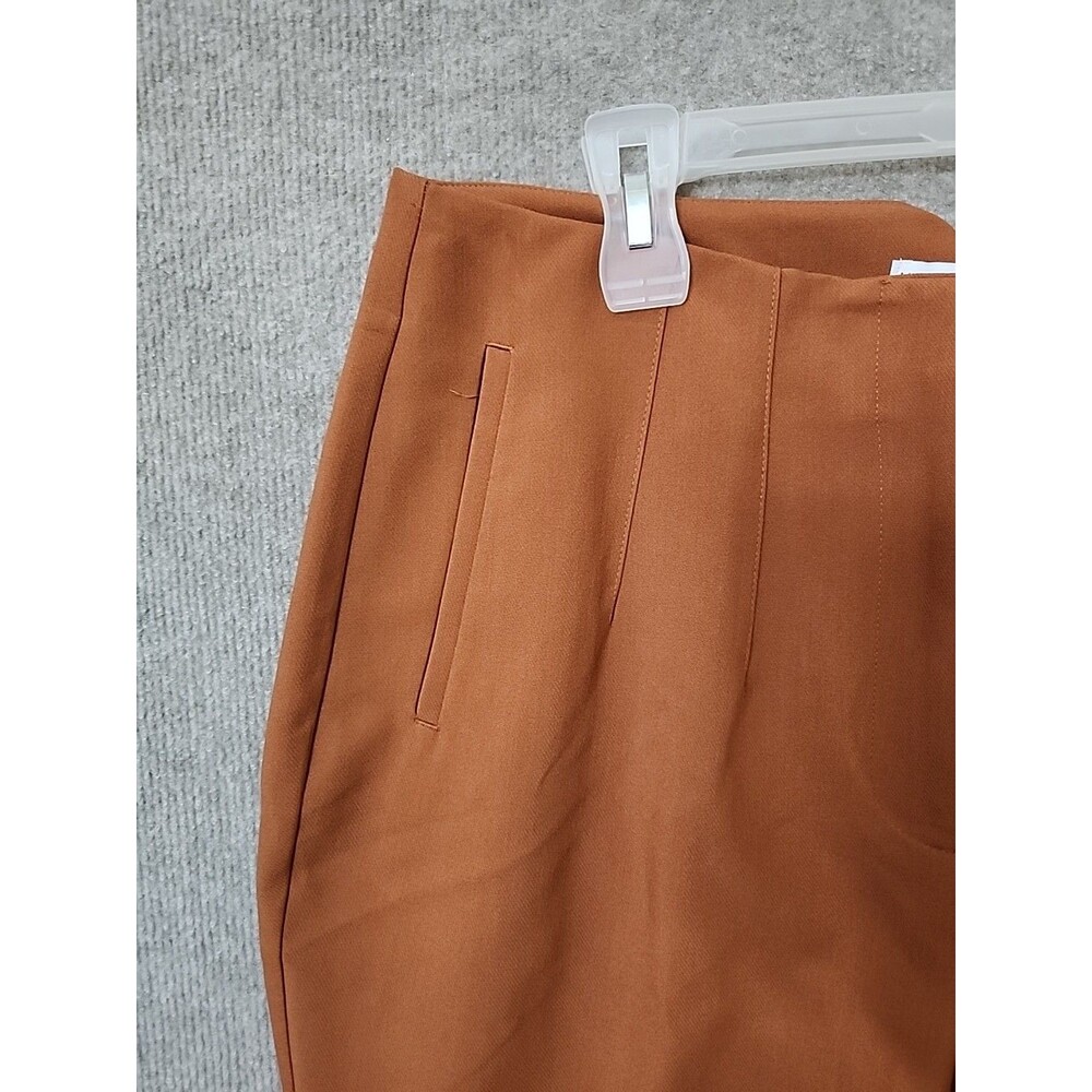 Nine West Curvy Tapered Ankle Dress Pants Womens 14 Brown Stretch Career NEW - Picture 3 of 10